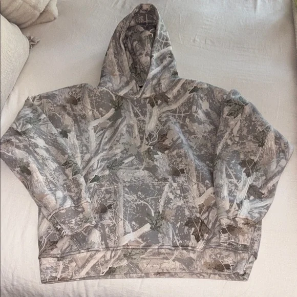 Abercrombie & Fitch Camo Essential Popover Hoodie Adult Size Small - Picture 2 of 5